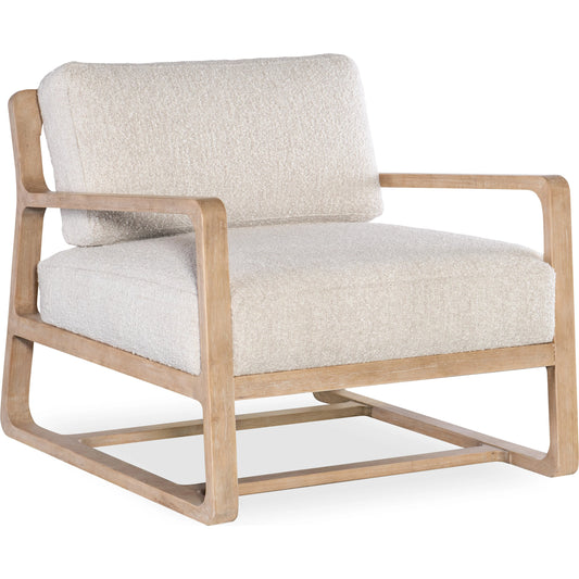 Moraine Accent Chair by Hooker Furniture in neo cream and dune. Made from fabric 85% polyester, 10% acrylic, 5% cotton in a transitional style.