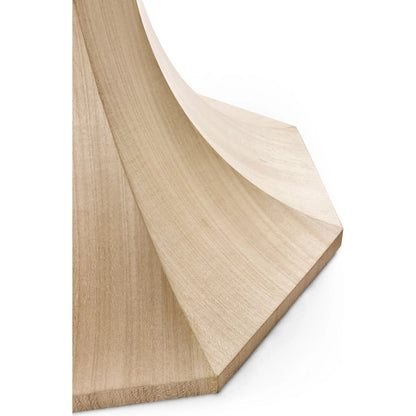 Tidepool Round Dining Table by Jonathan Charles in beige and natural dyed koto. Made from koto veneer in a modern style.