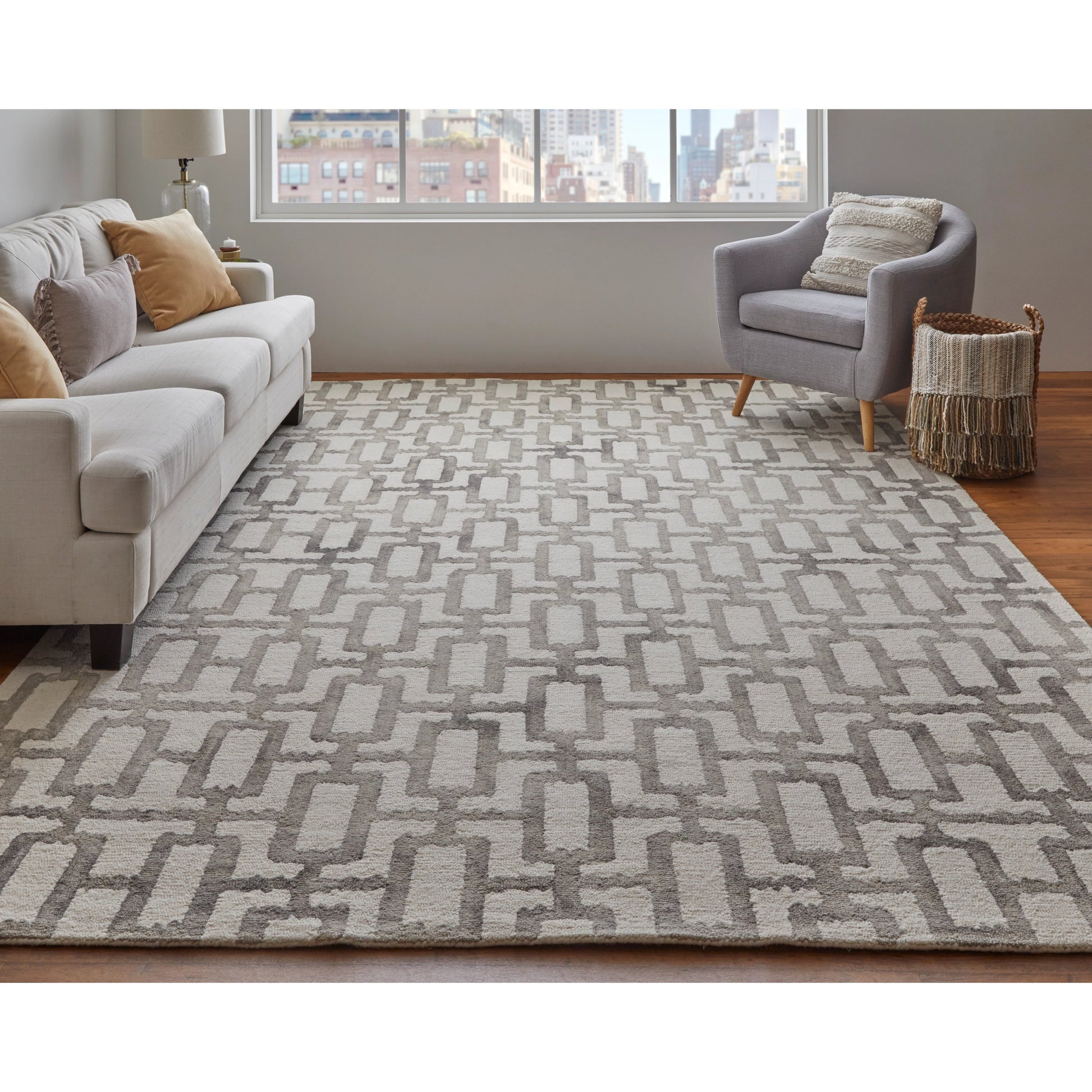 Lorrain Geometric Rug - 8919F by Feizy. Made from wool in a unique style.