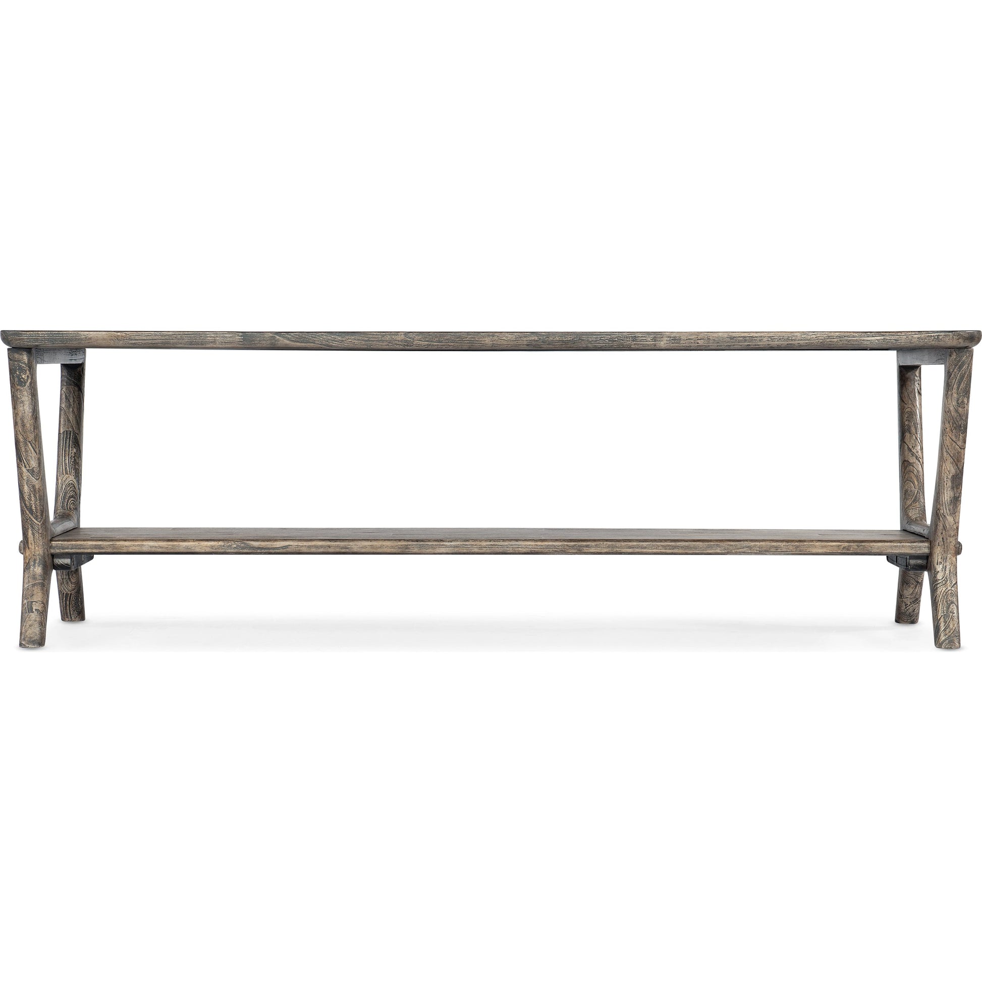 Commerce & Market Brandon Cocktail Table by Hooker Furniture in natural medium wood. Made from mindi solids, veneers in a modern style.
