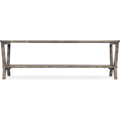 Commerce & Market Brandon Cocktail Table by Hooker Furniture in natural medium wood. Made from mindi solids, veneers in a modern style.