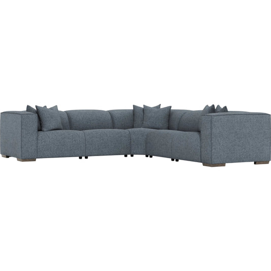 Bliss Fabric 5-PIECE Power Motion Sectional by Bernhardt in blue. Made from fabric in a unique style.