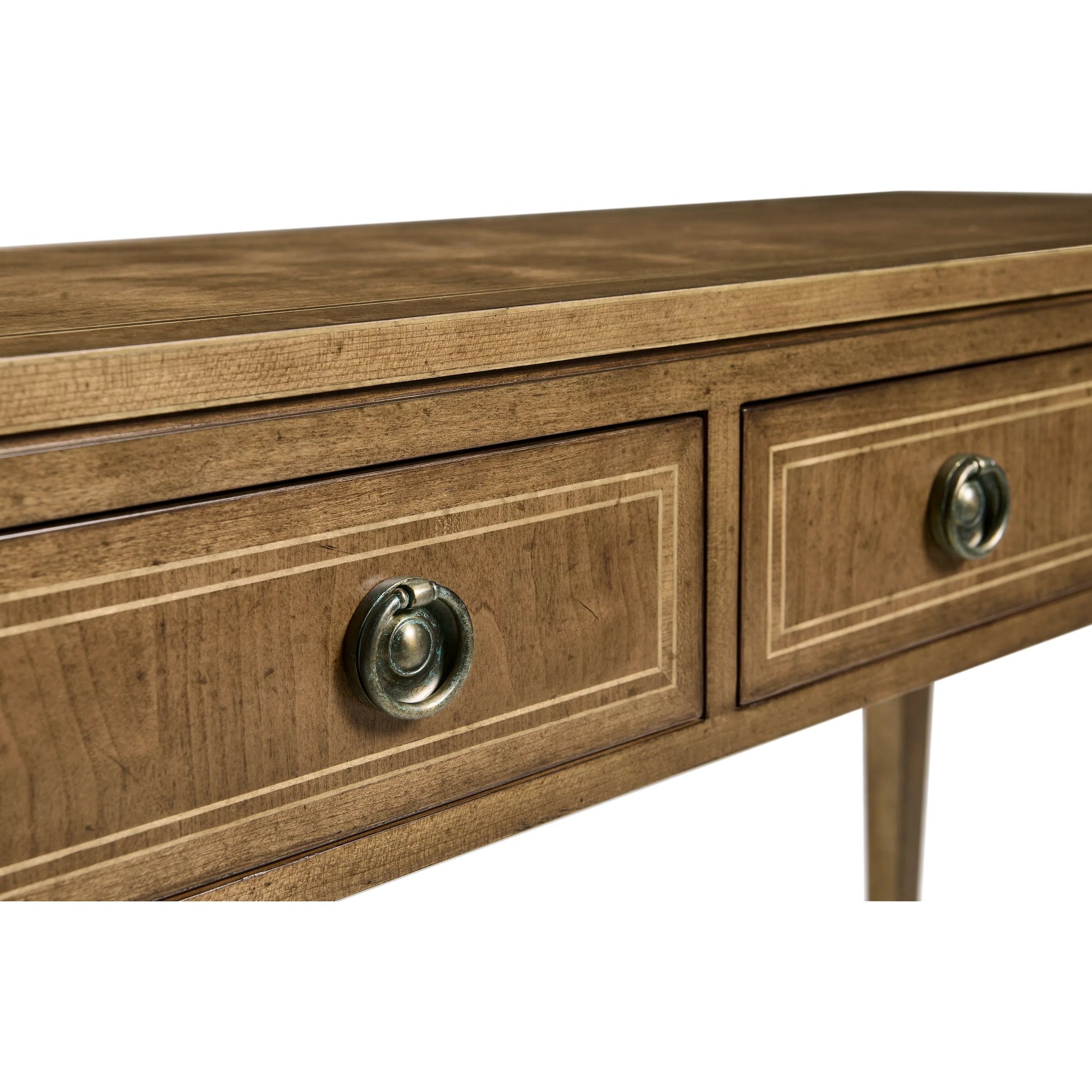 Sundial Console Table by Jonathan Charles in sun bleach cherry. Made from cherry veneer in a traditional style.