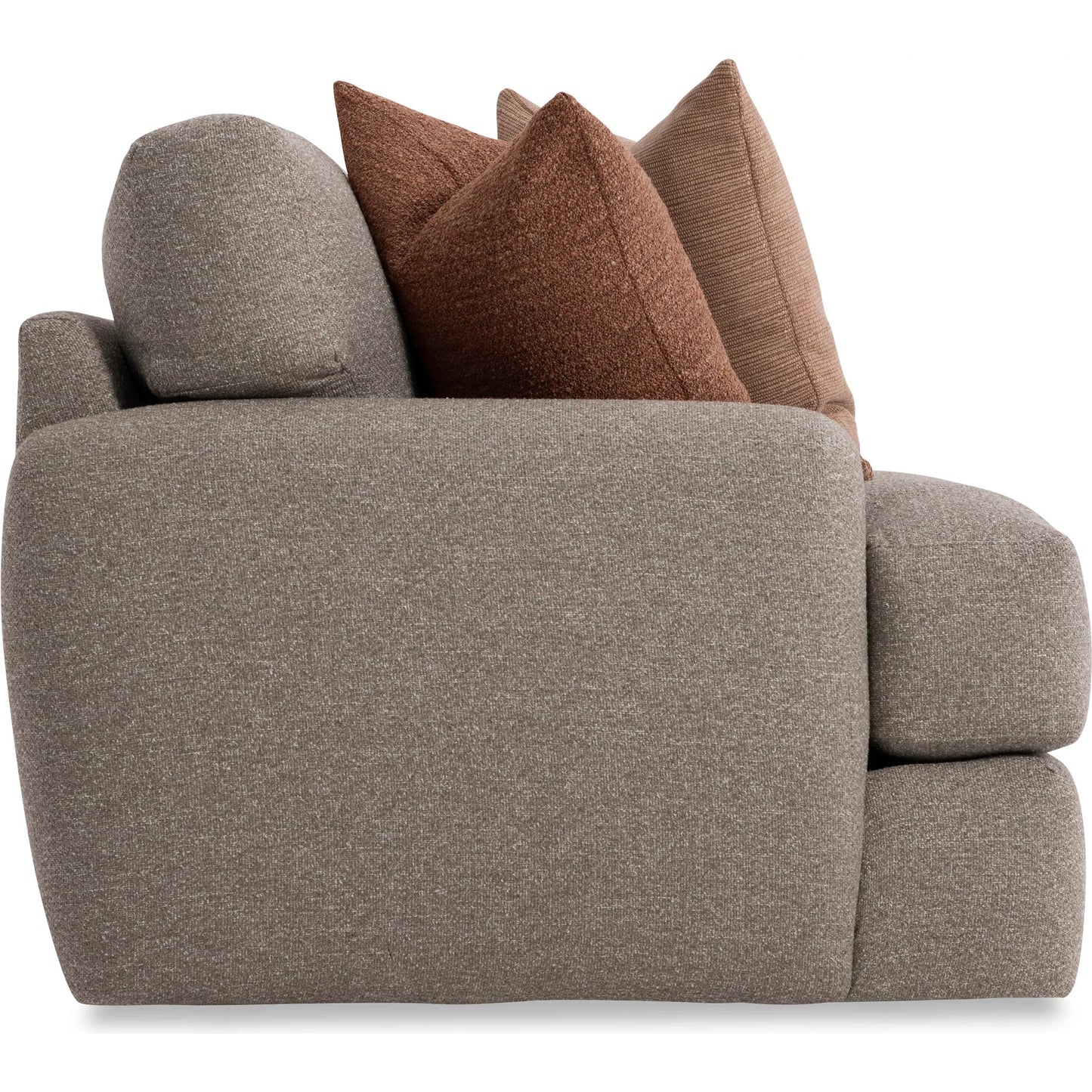 003 SI-2453340 | Additional Silo | Cameron Fabric Sofa by Bernhardt in brown. Made from fabric, polyfoam core, virgin polyester fibers, waterfowl feathers, waterfowl down in a transitional style.