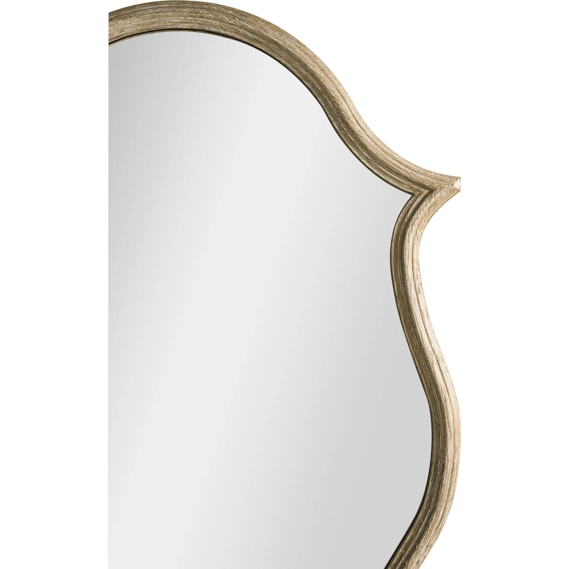 Downton Wall Mirror by Jonathan Charles in white and venetian white oak with antique gold leaf. Made from oak, mirror in a traditional style.