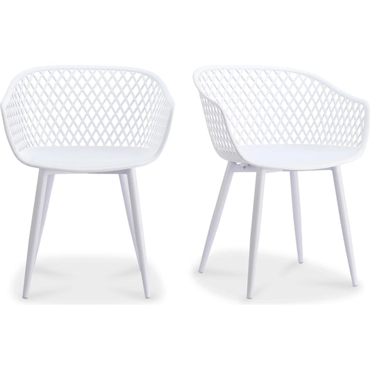 Piazza Outdoor Chair (Set of 2) by Moe's Home Collection. Made from polypropylene seat, powder-coated metal legs in a modern style.