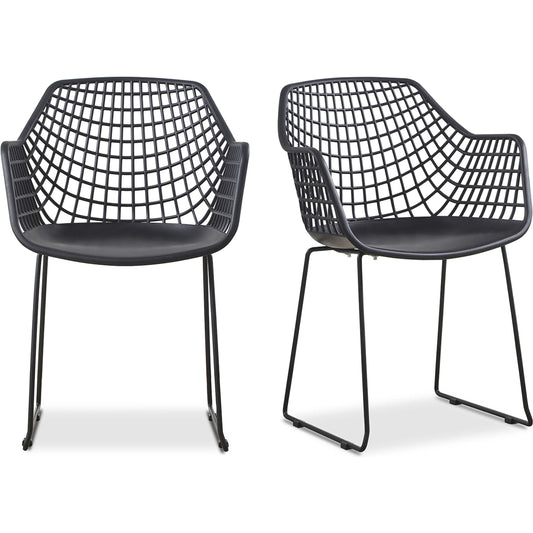Honolulu Chair (Set of 2) by Moe's Home Collection. Made from polypropylene, powder-coated steel legs in a modern style.