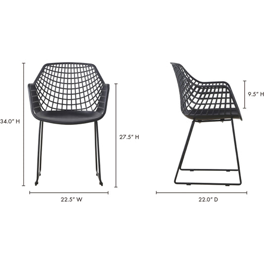 Honolulu Chair (Set of 2) by Moe's Home Collection. Made from polypropylene, powder-coated steel legs in a modern style.