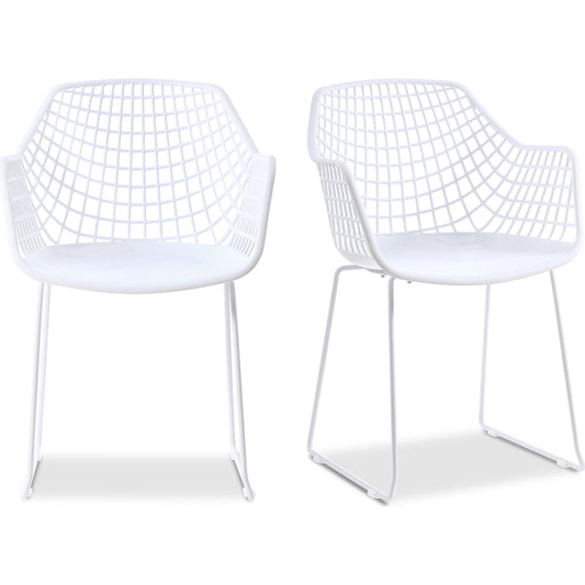 Honolulu Chair (Set of 2) by Moe's Home Collection. Made from polypropylene, powder-coated steel legs in a modern style.