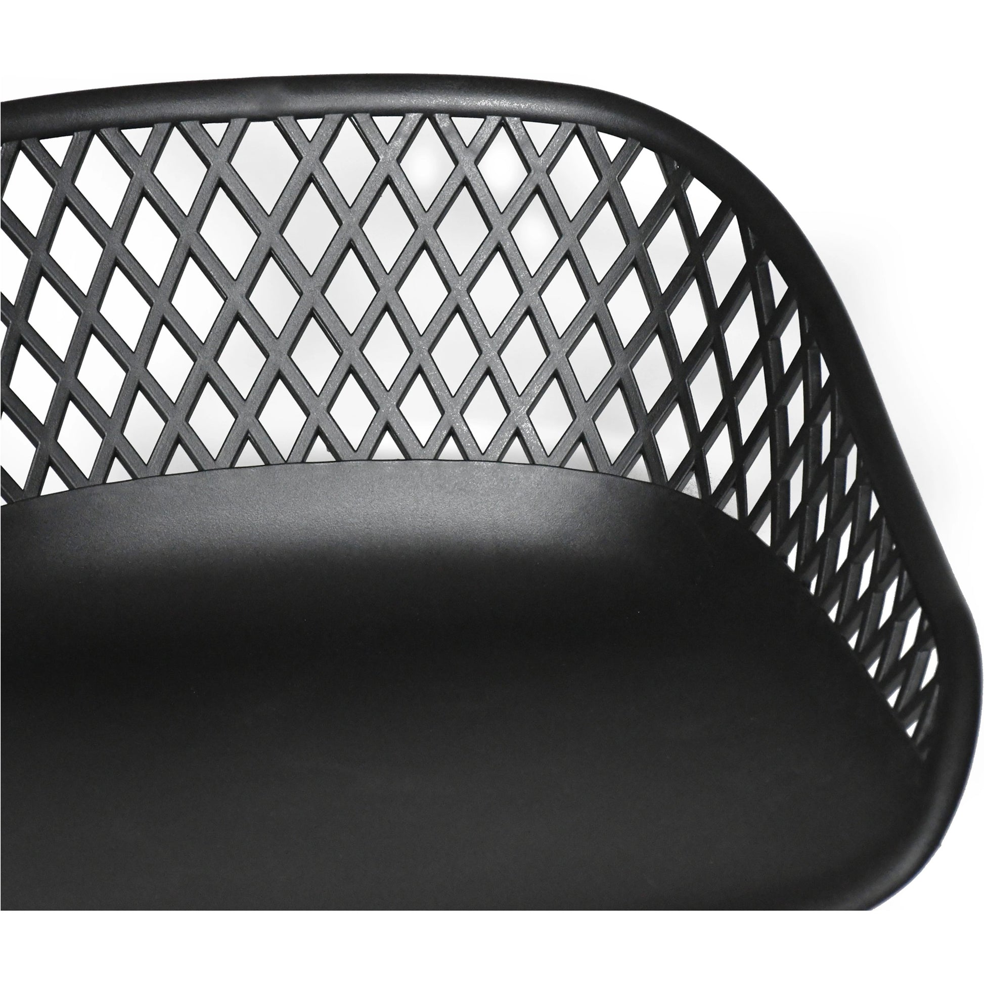 Piazza Outdoor Counter Stool (Set of 2) by Moe's Home Collection. Made from polypropylene seat, steel legs in a coastal style.