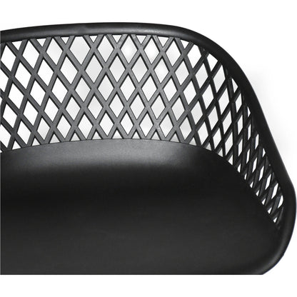 Piazza Outdoor Counter Stool (Set of 2) by Moe's Home Collection. Made from polypropylene seat, steel legs in a coastal style.