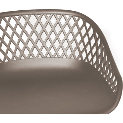 Piazza Outdoor Counter Stool (Set of 2) by Moe's Home Collection. Made from polypropylene seat, steel legs in a coastal style.