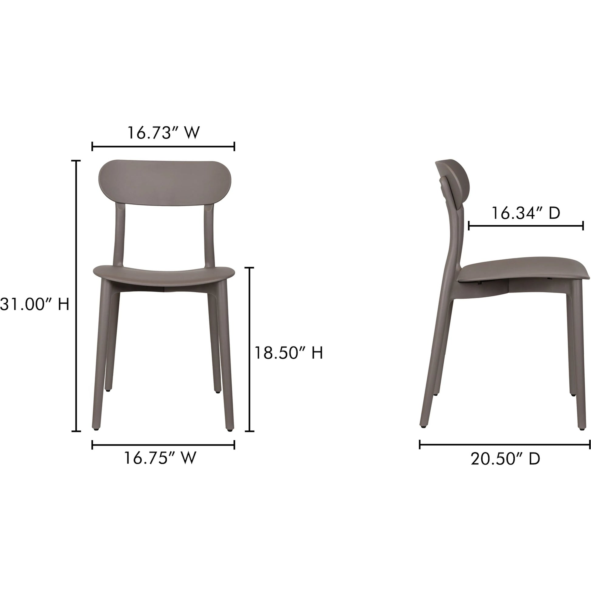 Kent Outdoor Dining Chair (Set of 2) by Moe's Home Collection. Made from polypropylene in a unique style.