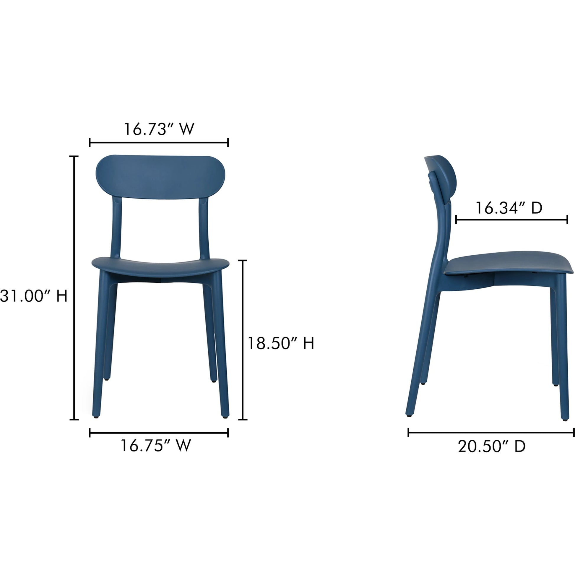 Kent Outdoor Dining Chair (Set of 2) by Moe's Home Collection. Made from polypropylene in a unique style.