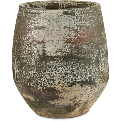 Sicilia Antique White Planter by Currey and Company in greenish white. Made from terracotta in a modern style.