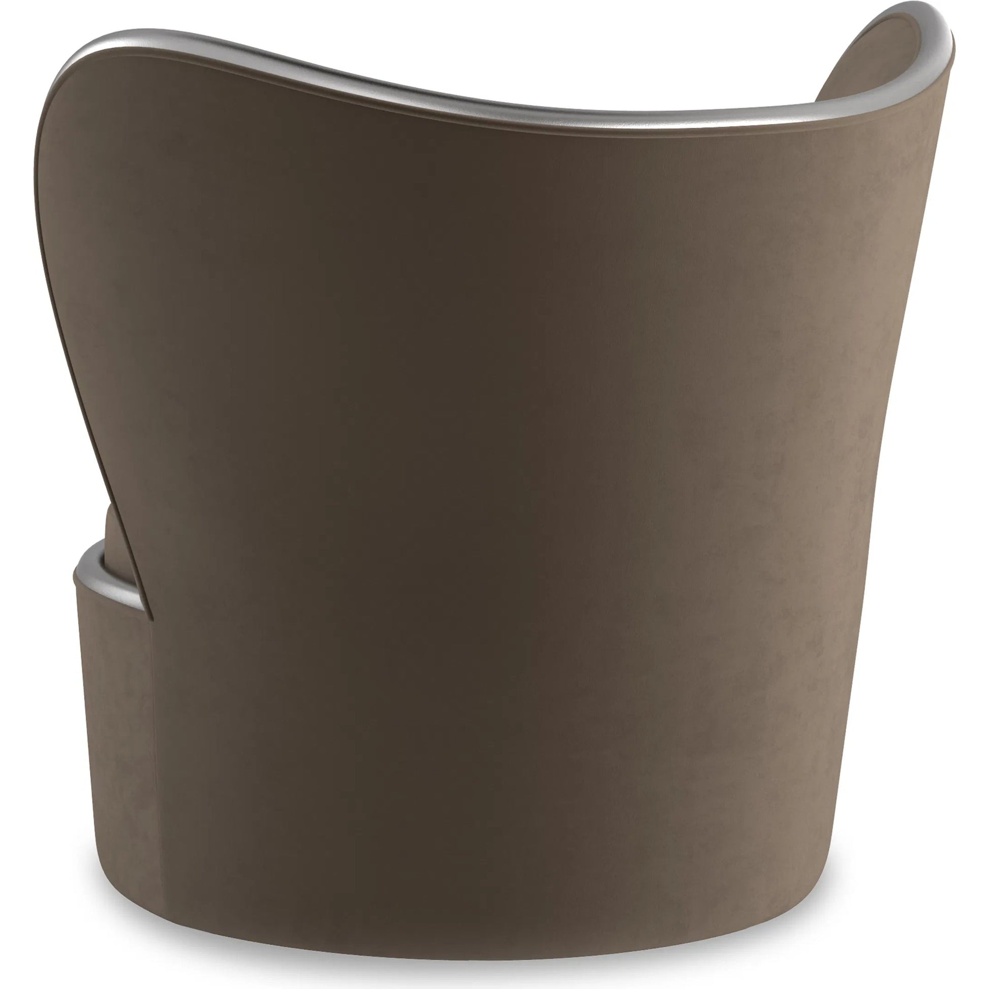 Mariposa Swivel Chair by Caracole in dark taupe and charcoal leaf. Made from birch in a modern style.