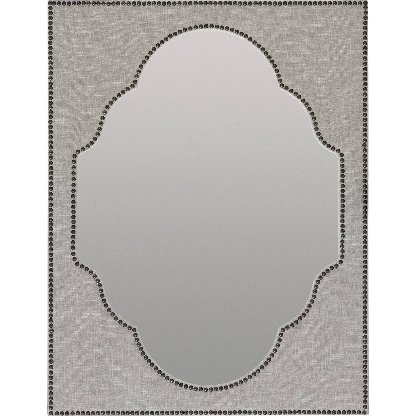 000 SI-1748448 | Primary Silo | Nourmand Mirror by Hooker Furniture in grey and antwerp gray. Made from hardwoods with fabric, mirror in a cottage & farmhouse style.