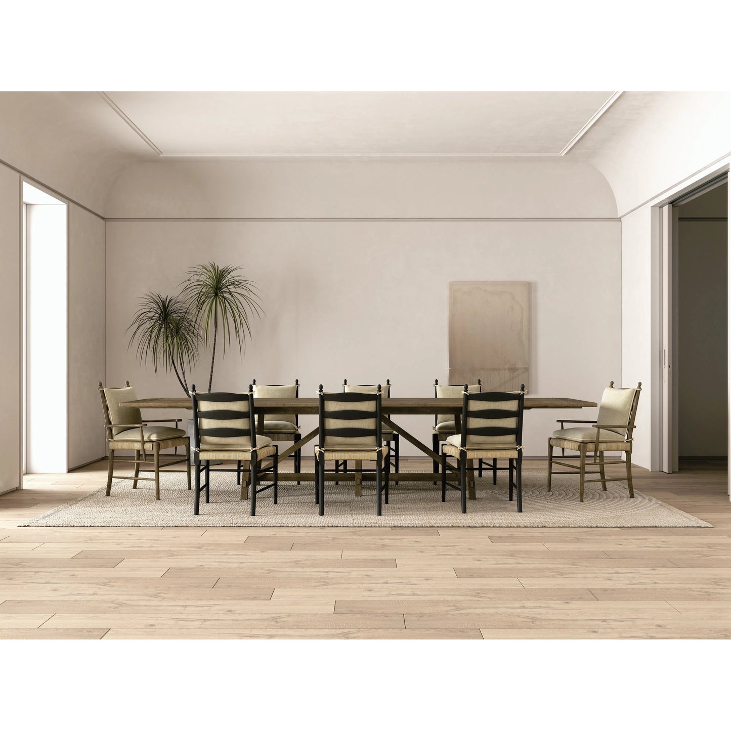 018 SI-2186313 | Lifestyle | Timeless Sidereal French Laundry Table 96" by Jonathan Charles. Made from oak in a modern style.