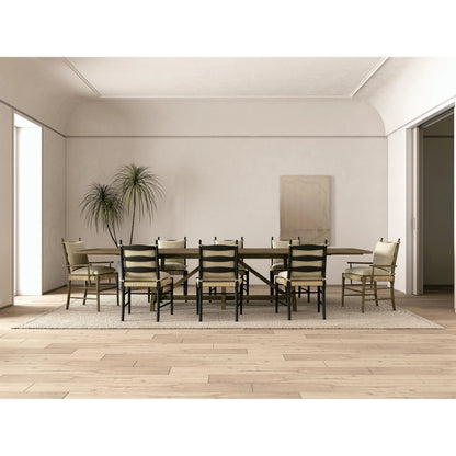 Timeless Sidereal French Laundry Table 96" by Jonathan Charles. Made from oak in a modern style.