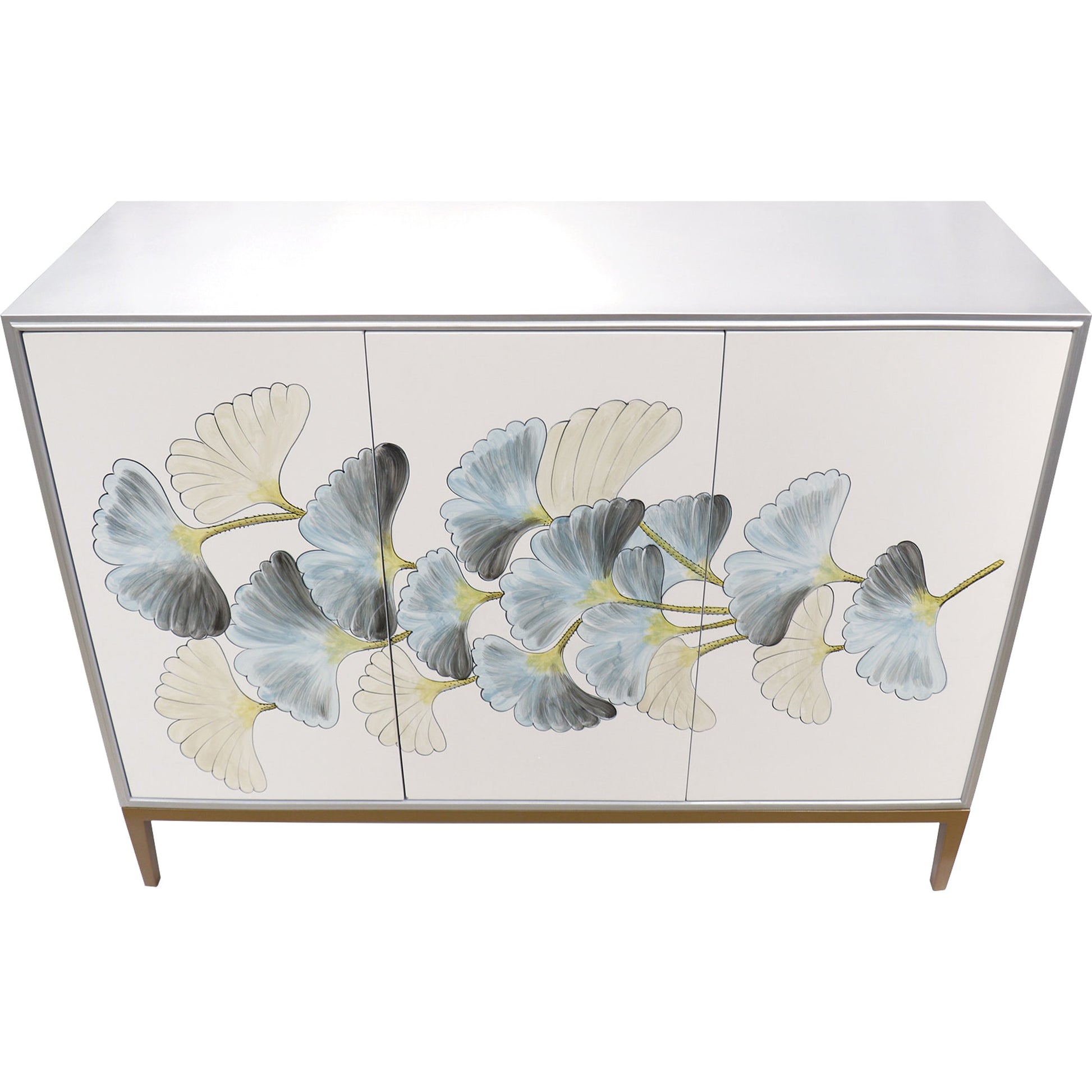 Annabelle Sideboard by Pasargad Home in silver and silver. Made from unique in a transitional style.
