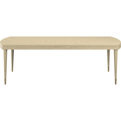 Eave Rectangular Dining Table by A.R.T. Furniture in sundrenched oak. Made from parawood solids, white oak veneer in a transitional style.