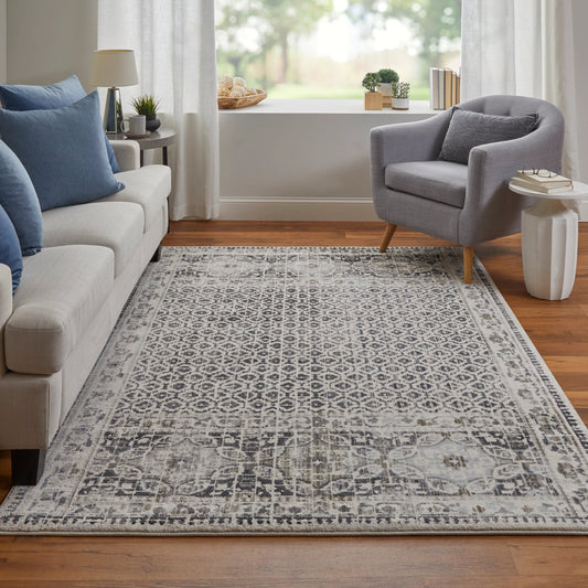 Kano Transitional Rug - 3874F by Feizy in ivory, taupe, gray. Made from polypropylene, polyester in a unique style.
