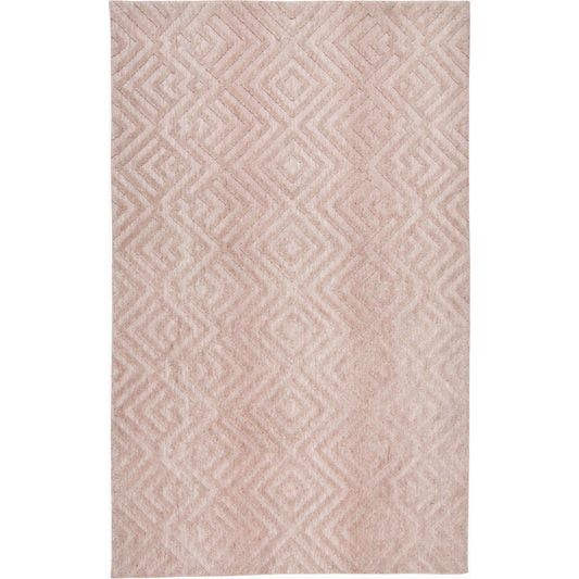Colton Diamond Rug - 8792F by Feizy in pink, ivory. Made from polyester in a unique style.