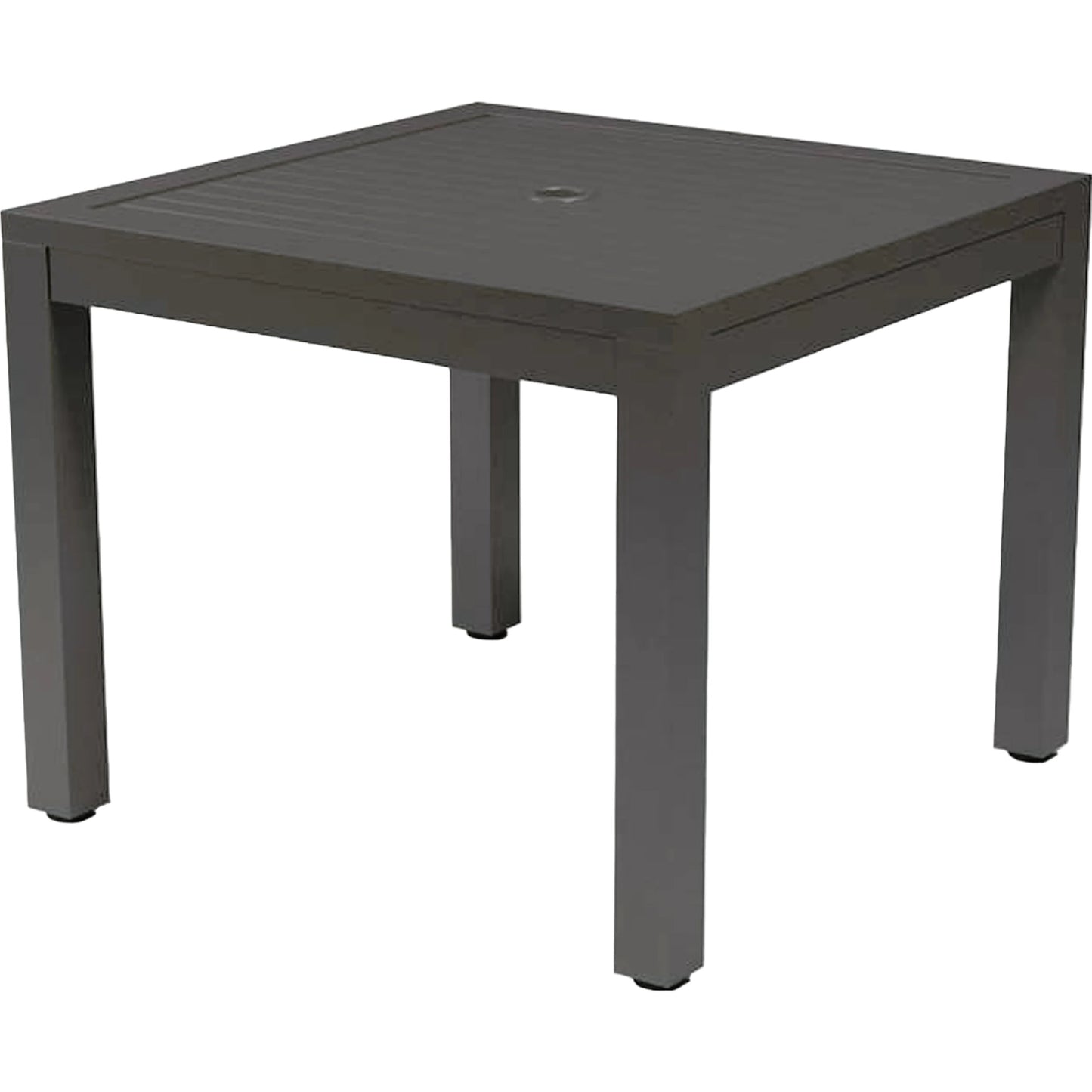 001 SI-2166679 | Primary Silo | Vegas Outdoor Square 36" Dining Table by Sunset West in graphite. Made from aluminum in a modern style.