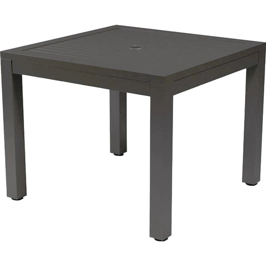 Vegas Outdoor Square 36" Dining Table by Sunset West in graphite. Made from aluminum in a modern style.