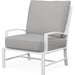 Bristol Outdoor Club Chair Canvas Flax in Canvas Flax w/ Self Welt by Sunset West. Made from aluminum in a modern style.