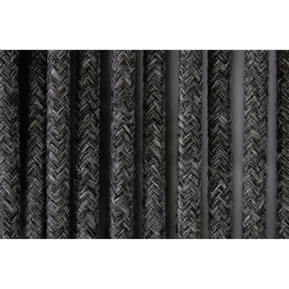 Milano Outdoor Ottoman by Sunset West in slate. Made from olefin rope in a coastal style.