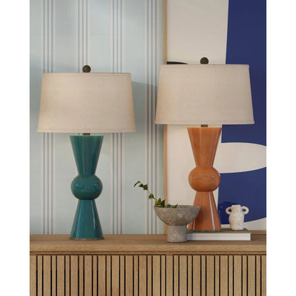 Upbeat Table Lamp by Currey and Company. Made from terracotta, wrought iron in a modern style.