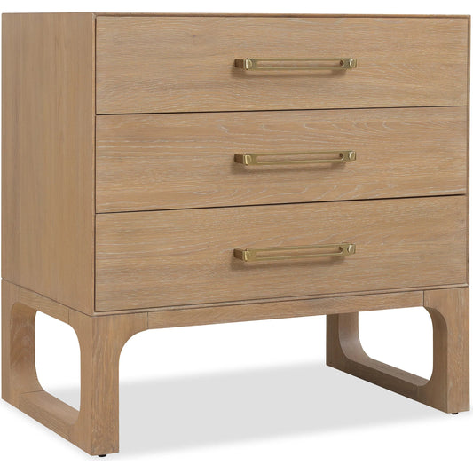 Banyon Bay Three Drawer Nightstand by Hooker Furniture in light wood. Made from unique in a transitional style.