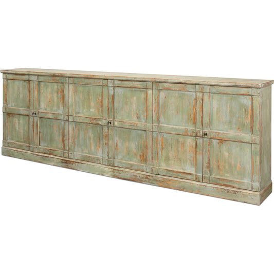 Luciana 6 Door Buffet by Sarreid Ltd.. Made from pine in a cottage & farmhouse style.