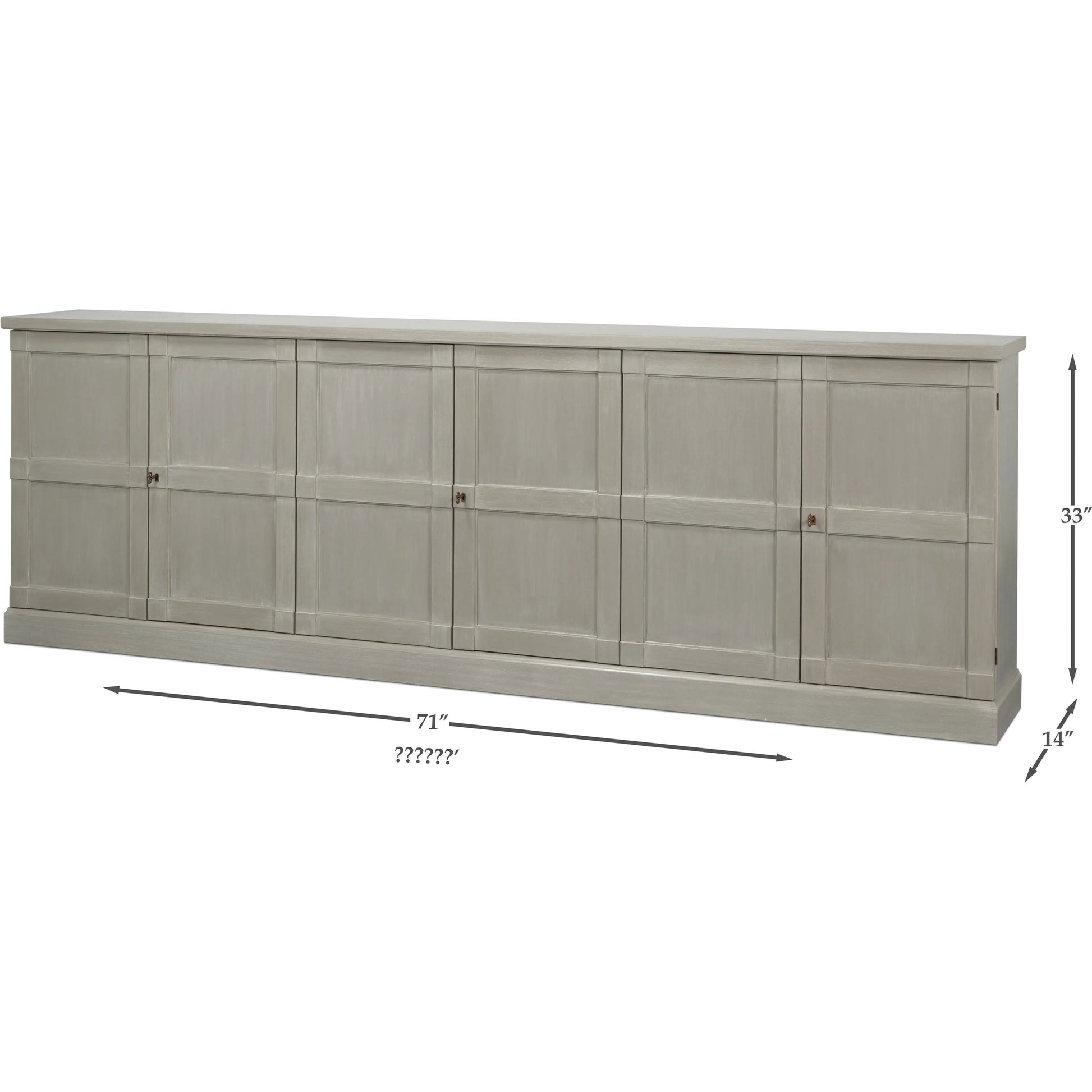 Luciana 6 Door Buffet by Sarreid Ltd.. Made from pine in a cottage & farmhouse style.