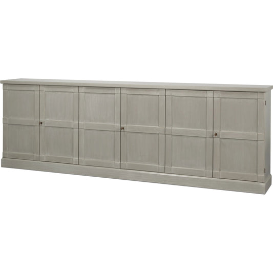 Luciana 6 Door Buffet by Sarreid Ltd. in tan. Made from pine in a unique style.