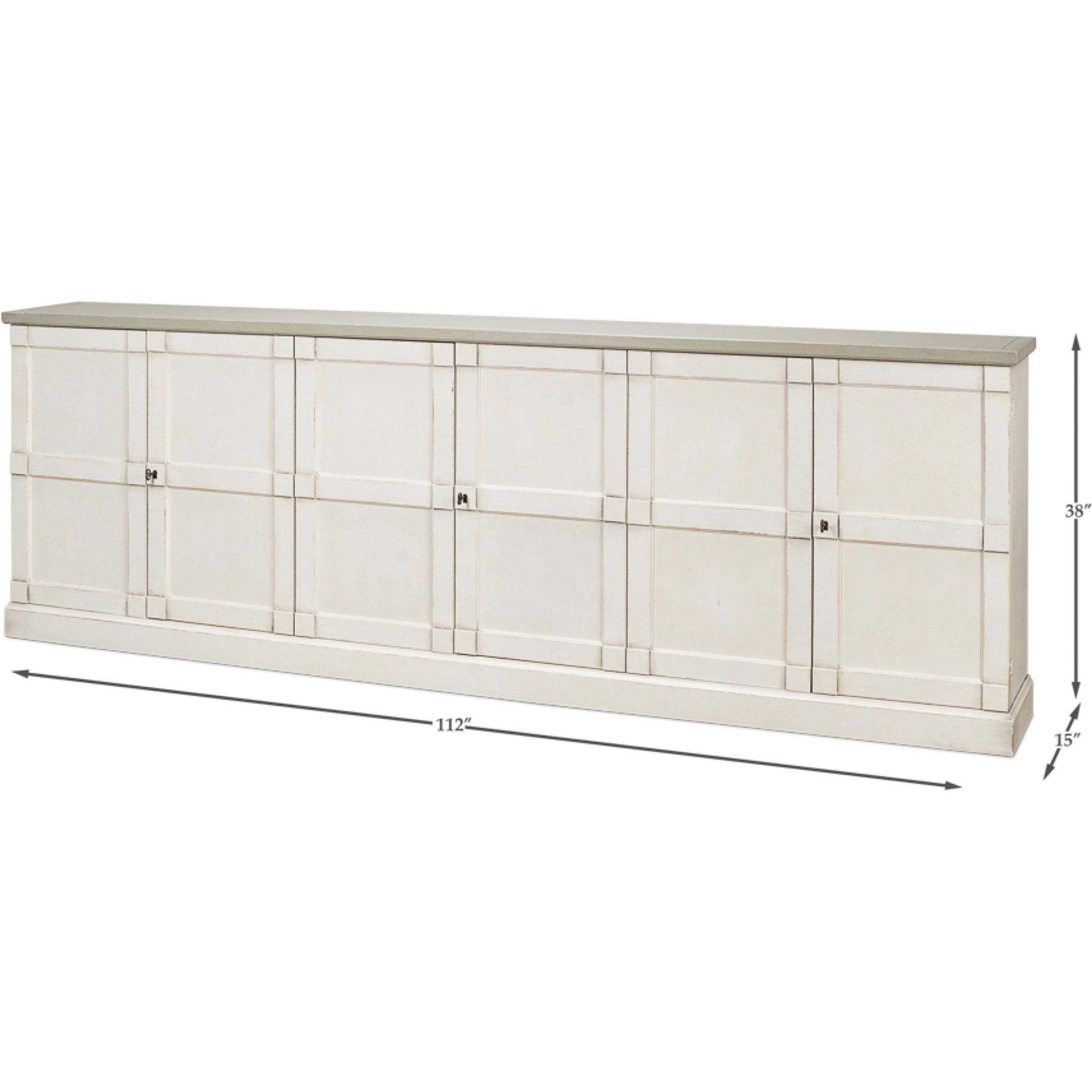 Luciana Buffet by Sarreid Ltd.. Made from pine in a traditional style.