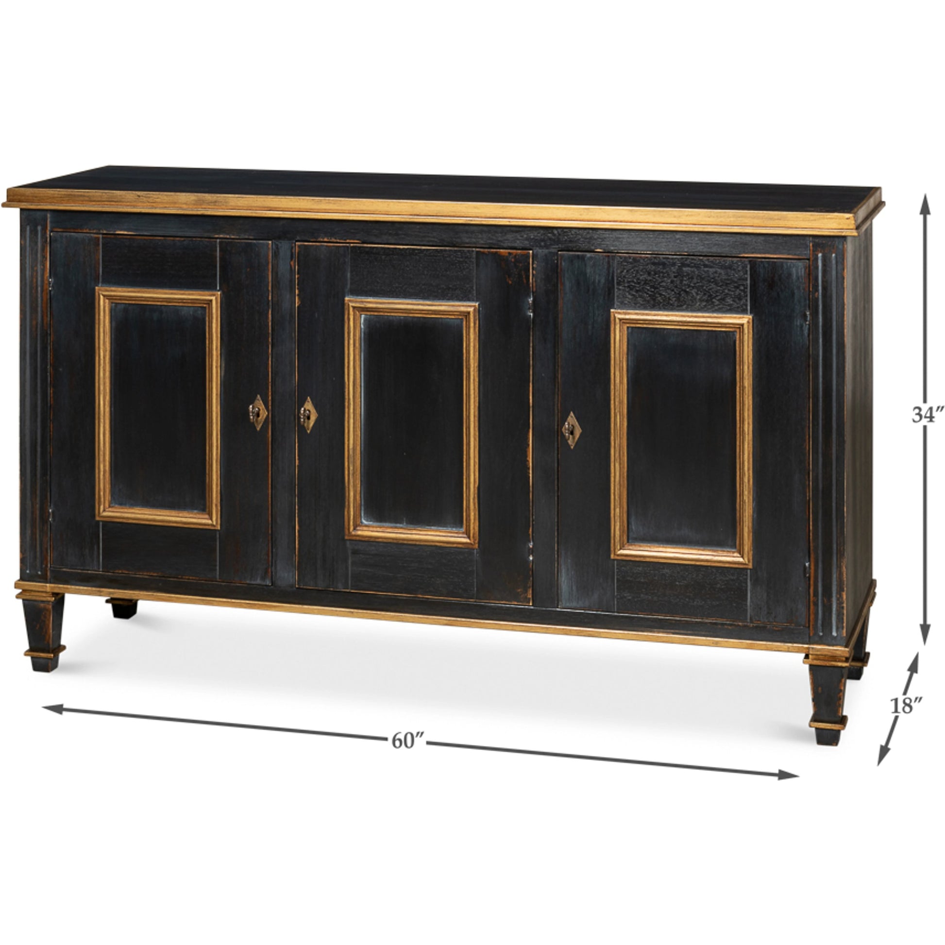 Louis XVI Buffet by Sarreid Ltd.. Made from wood in a traditional style.