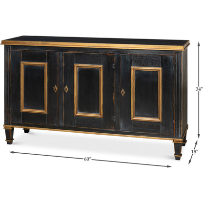 Louis XVI Buffet by Sarreid Ltd.. Made from wood in a traditional style.