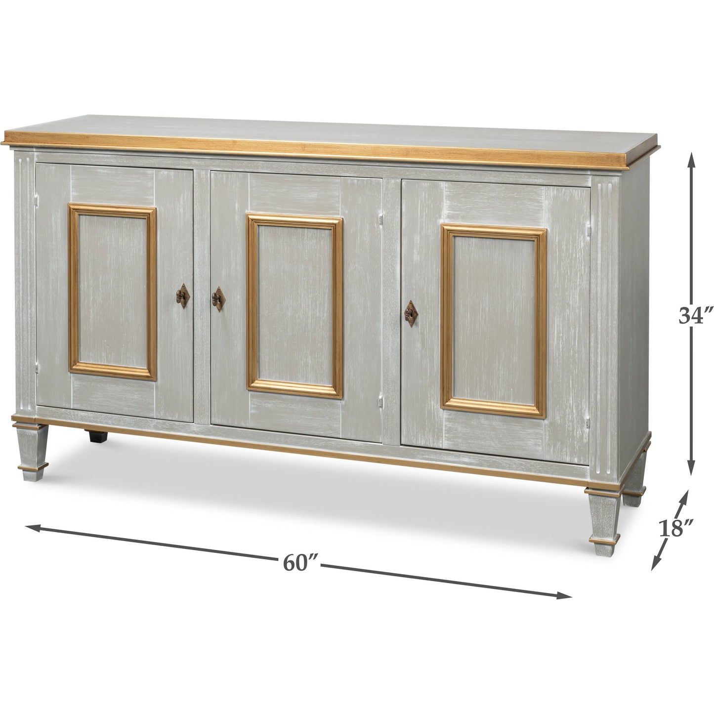 018 SI-2447890 | Additional Silo | Louis XVI Buffet by Sarreid Ltd.. Made from wood in a traditional style.
