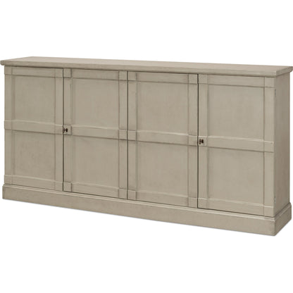 Lionisio Buffet, 75" by Sarreid Ltd. in washed grey and washed gray finish. Made from wood in a cottage & farmhouse style.