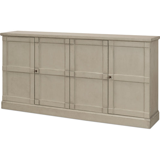 Lionisio Buffet, 75" by Sarreid Ltd. in washed grey and washed gray finish. Made from wood in a cottage & farmhouse style.