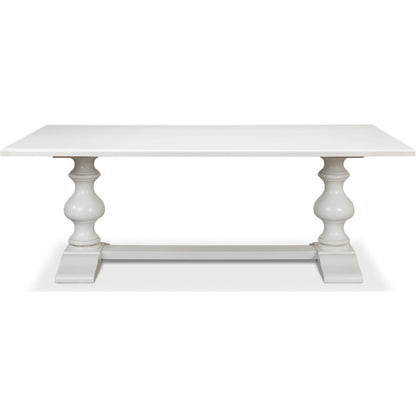 Lionisio 84" Trestle Dining Table by Sarreid Ltd.. Made from solid poplar veneered top in a traditional style.