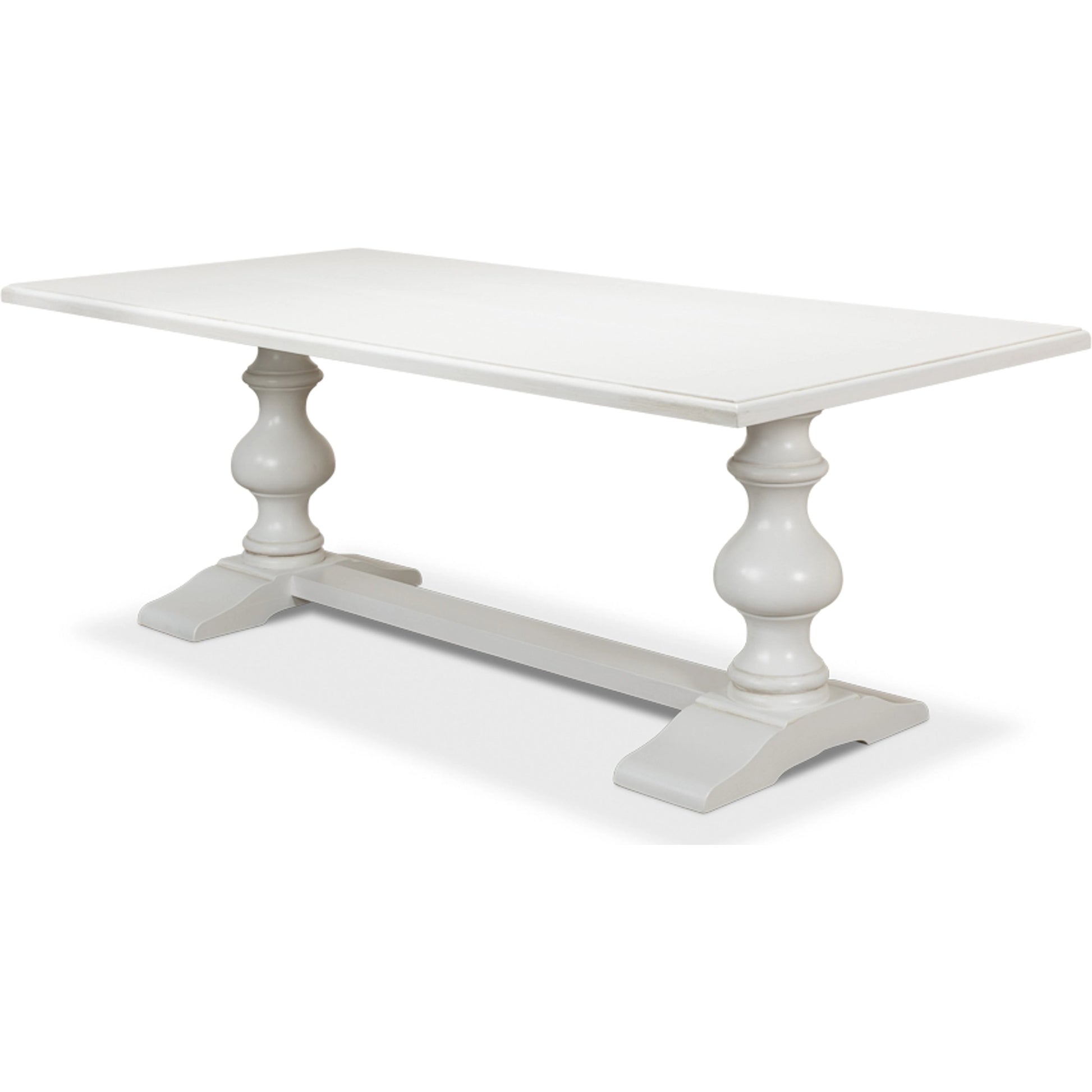 Lionisio 84" Trestle Dining Table by Sarreid Ltd.. Made from solid poplar veneered top in a traditional style.