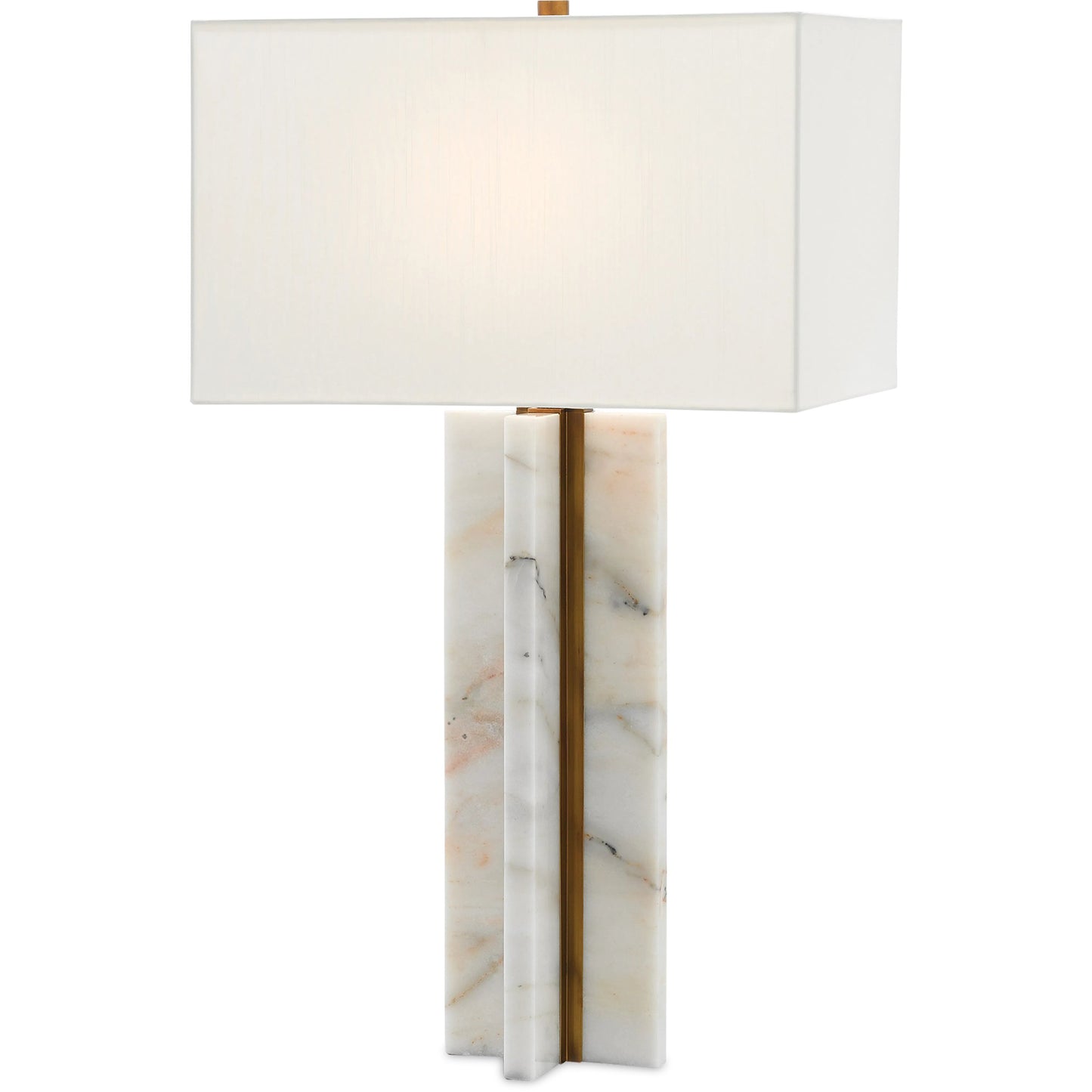 044 S-258163 | Additional Silo | Khalil Table Lamp by Currey and Company in marble, antique brass. Made from marble, metal in a modern style.