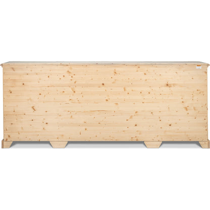 Crested Wall Cabinet by Sarreid Ltd.. Made from solid pine, 4 adjustable shelves in a unique style.