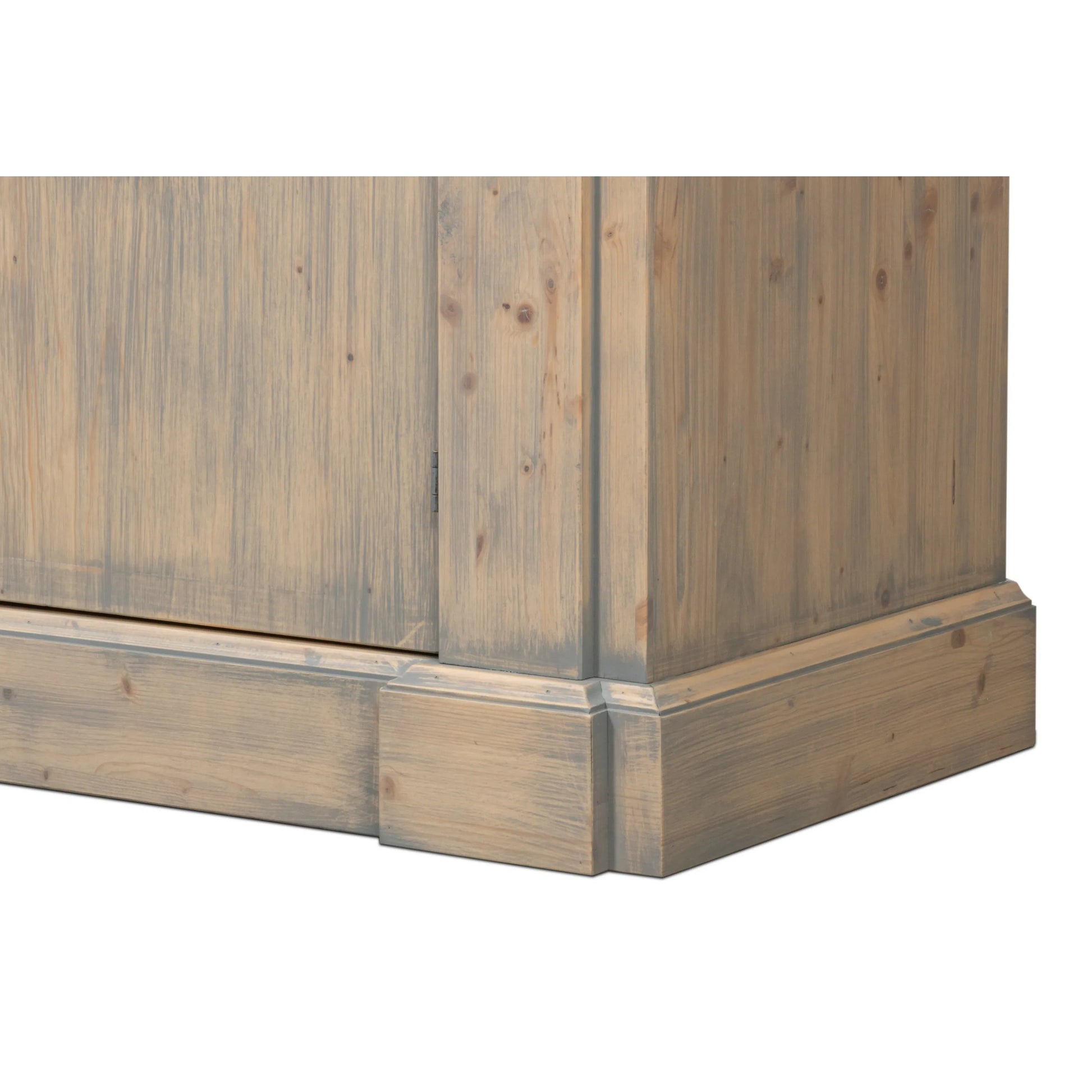 Crested Wall Cabinet by Sarreid Ltd.. Made from solid pine, 4 adjustable shelves in a cottage & farmhouse style.