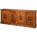 Crested Wall Cabinet by Sarreid Ltd.. Made from solid pine, 4 adjustable shelves in a unique style.