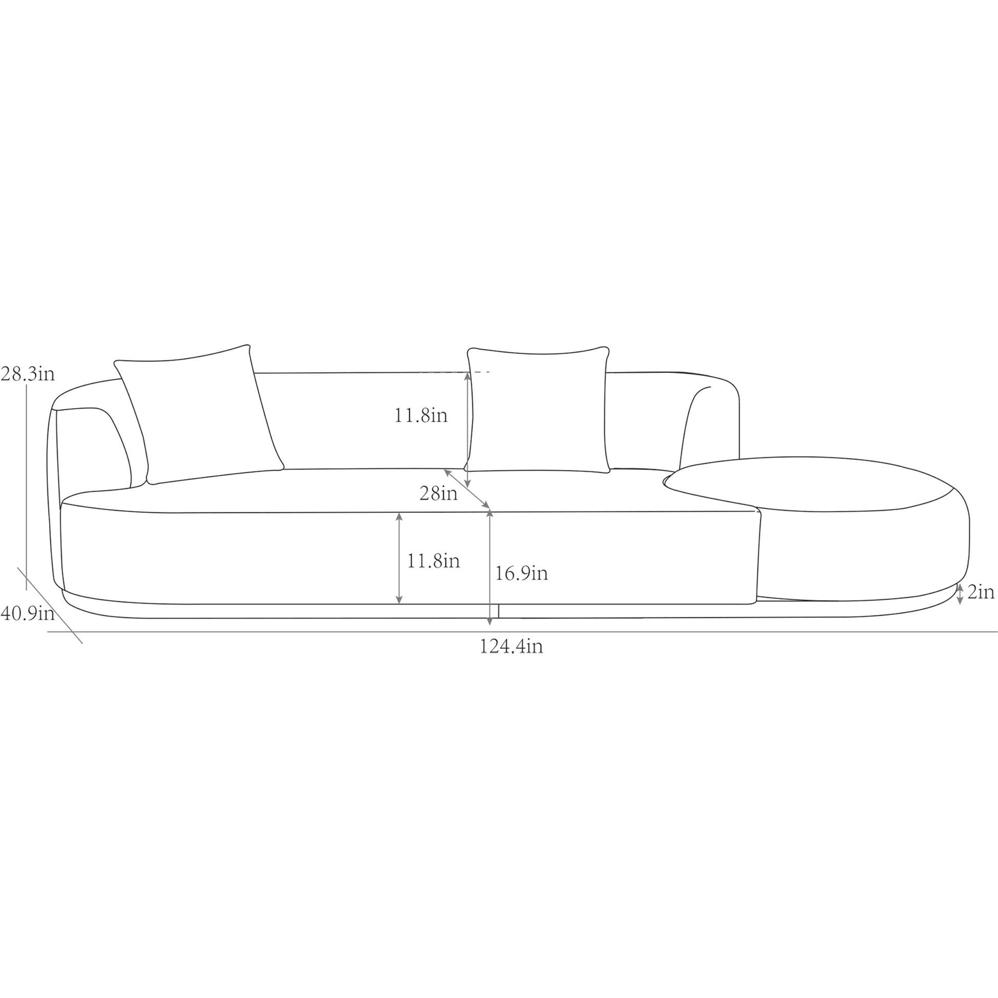 Cielo Sofa by Pasargad Home in beige. Made from polyester fabric in a modern style.