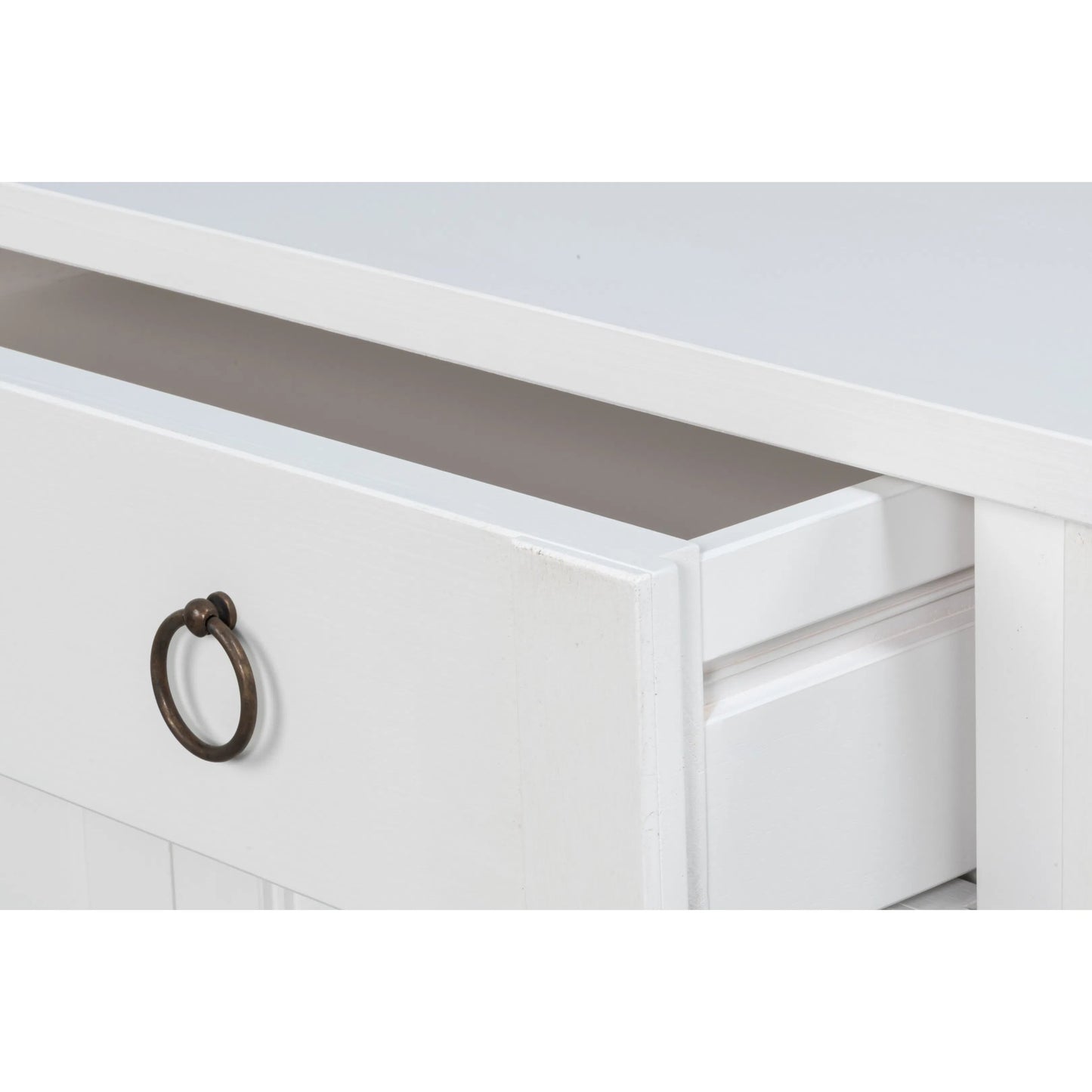 003 SI-2534639 | Closeup | Center Media Base by Sarreid Ltd. in white and center media base. Made from unique in a unique style.